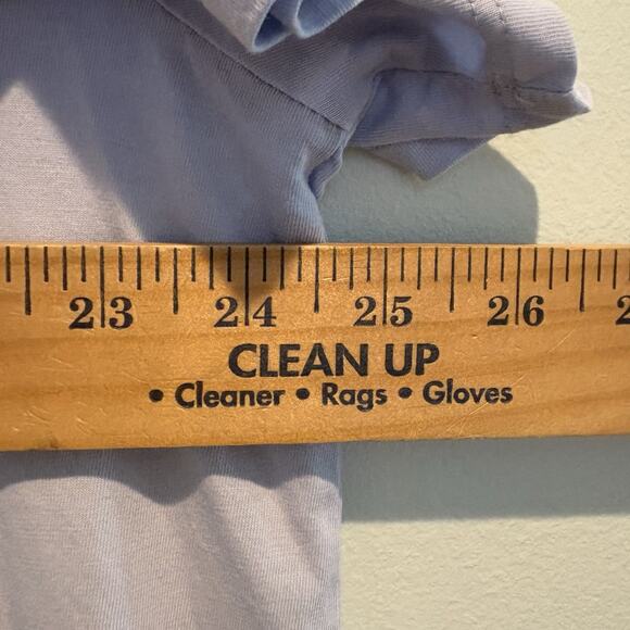 Pure Jill Tunic Top 2X Sky Blue Scoop Neck Elliptical Tee Pima Cotton Capsule - Picture 7 of 12